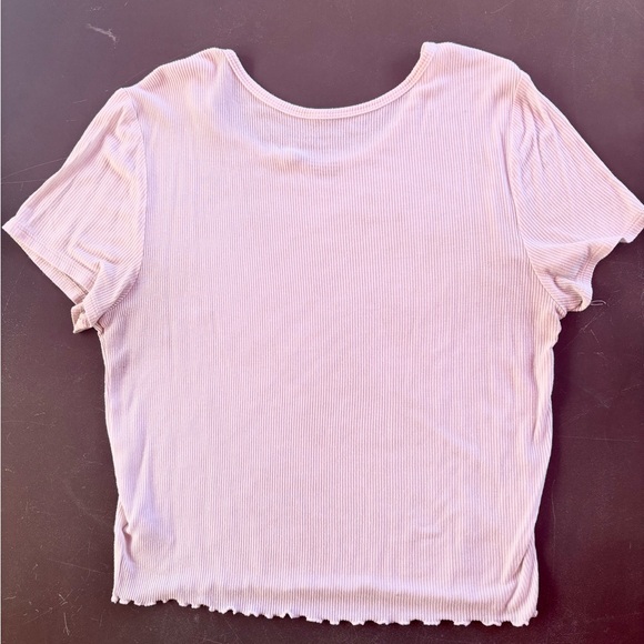 Women's White Ribbed Top - Picture 2 of 3